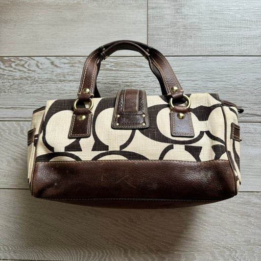 Coach Legacy Mandy Satchel 65th Anniversary Vintage Bag 10827 in Brown and Cream