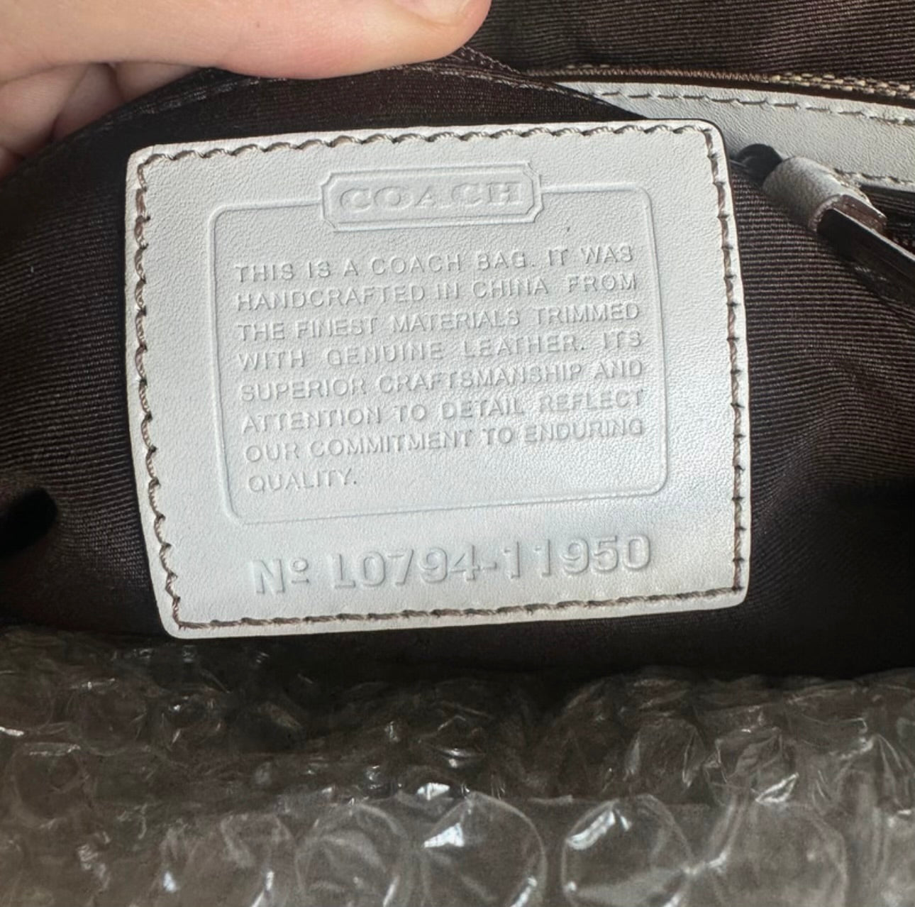 Vintage Coach Big C Monogram Canvas Shoulder Crossbody Bag