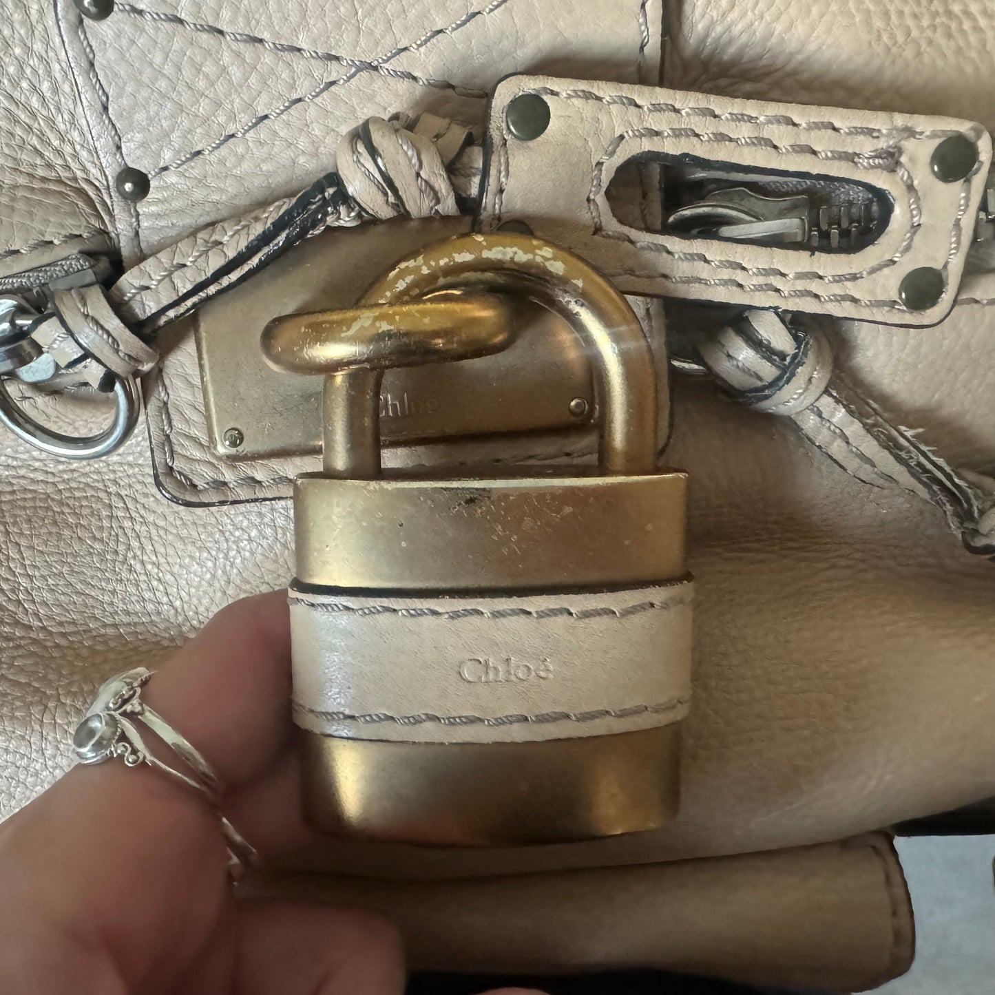 Chloe Paddington Boston Cream Bag