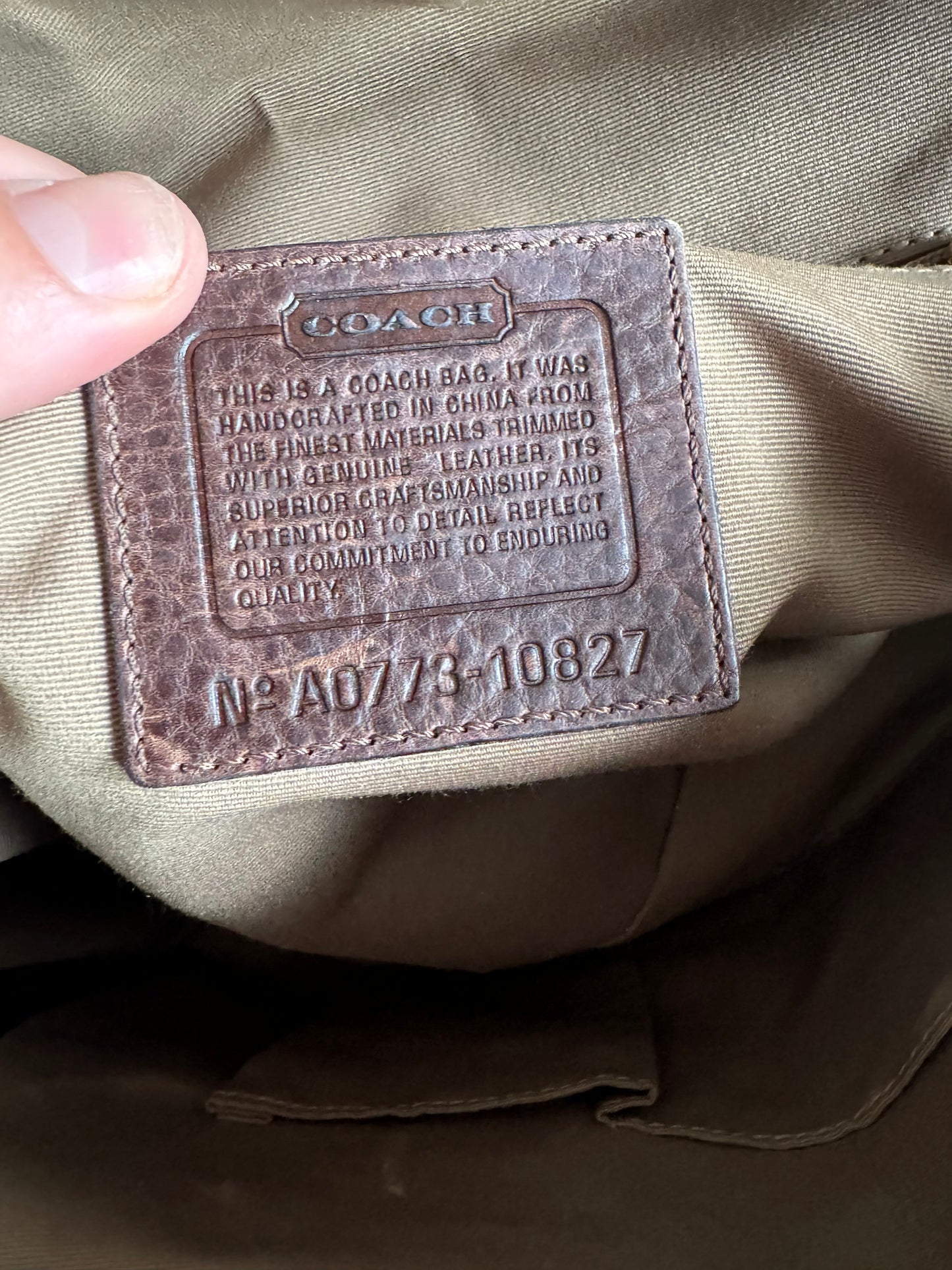Coach Legacy Mandy Satchel 65th Anniversary Vintage Bag 10827 in Brown and Cream