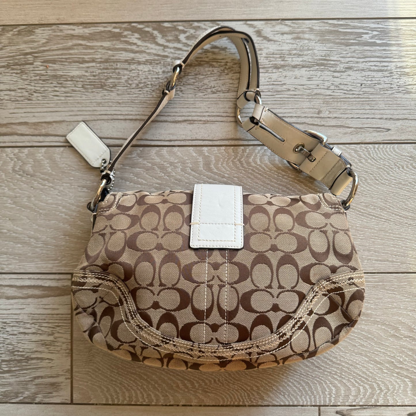Coach Soho Brown Monogram Shoulder Bag